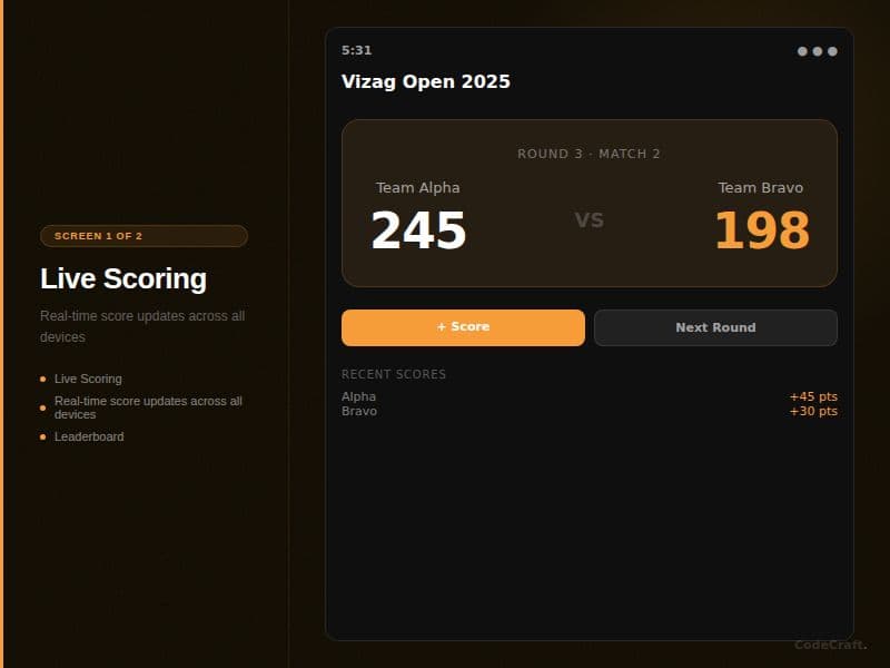 Scoremate screenshot 1